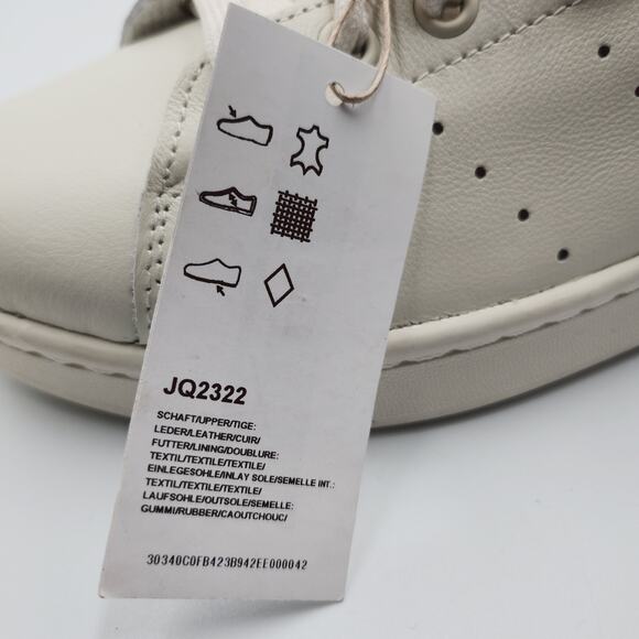 Mens Size 9 Adidas Sneakers Velostan Smith Round Toe Lace Up Off White JQ2322 main image 4